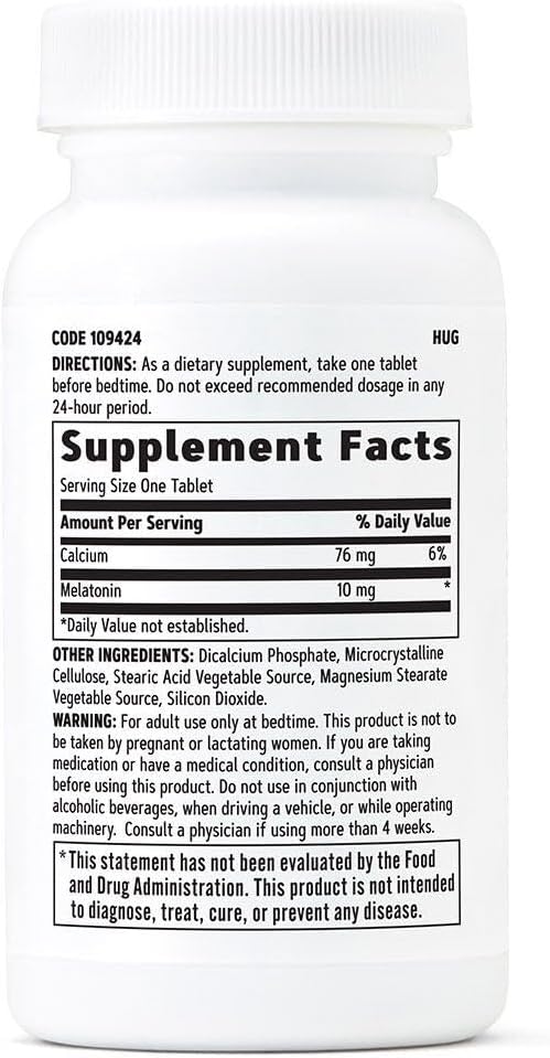 GNC Melatonin 10mg Supplement Supports Restful Sleep 60 Servings