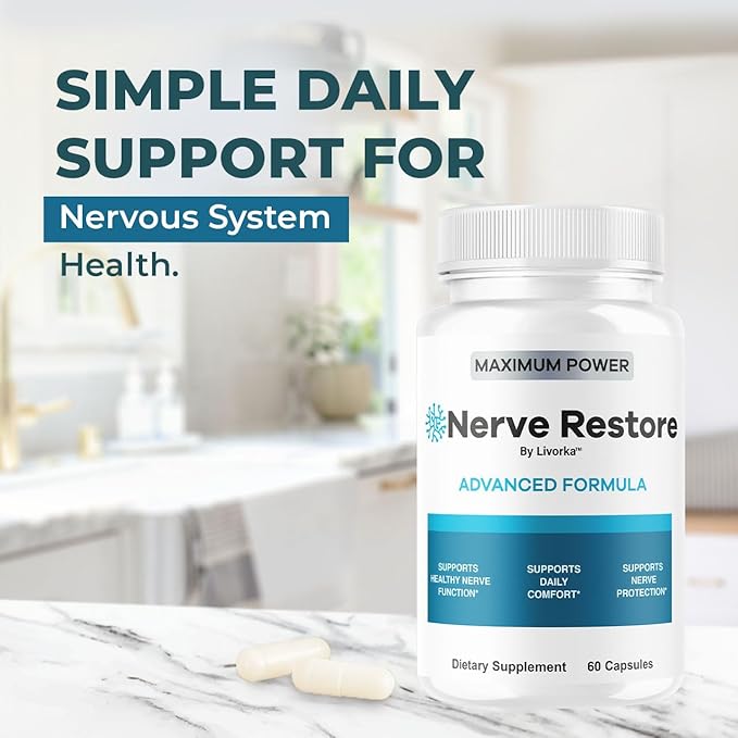 (2 Pack) Nerve Restore - Nerve Restore Advanced Formula Capsules Natural Premium Formula Daily NerveRestore Pills Support Comfort Nerve Restored Vitamins Health Wellness 120 Capsules for 2 Months