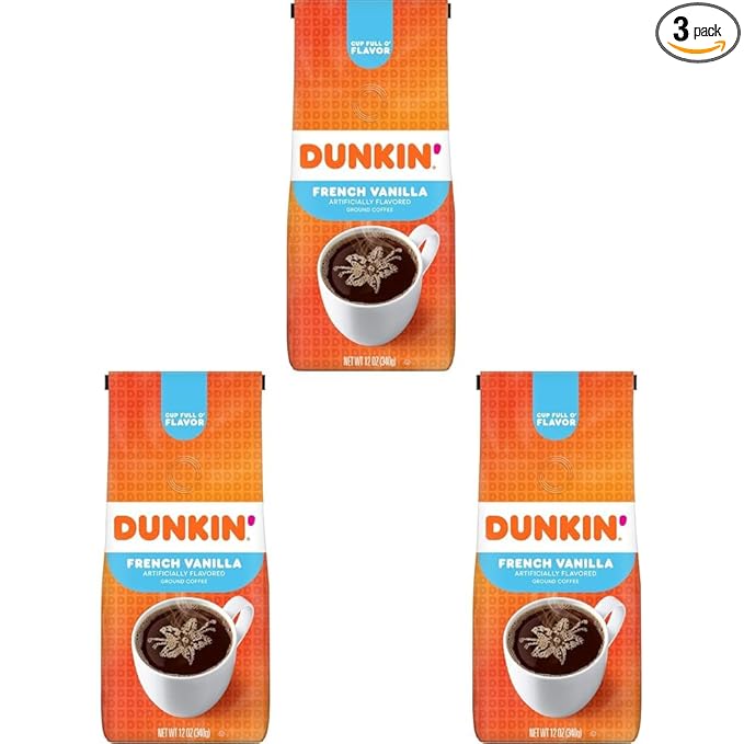 Dunkin' Donuts® French Vanilla Coffee 12 Oz Bag (Pack of 3)