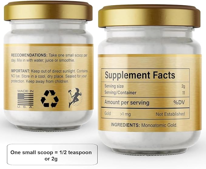 I Am Joy co. Pure Ormus White Gold Powder Monoatomic M-State 24k 99.99% | No Plastic No Lye No Dyes No Fillers | 22 Grams