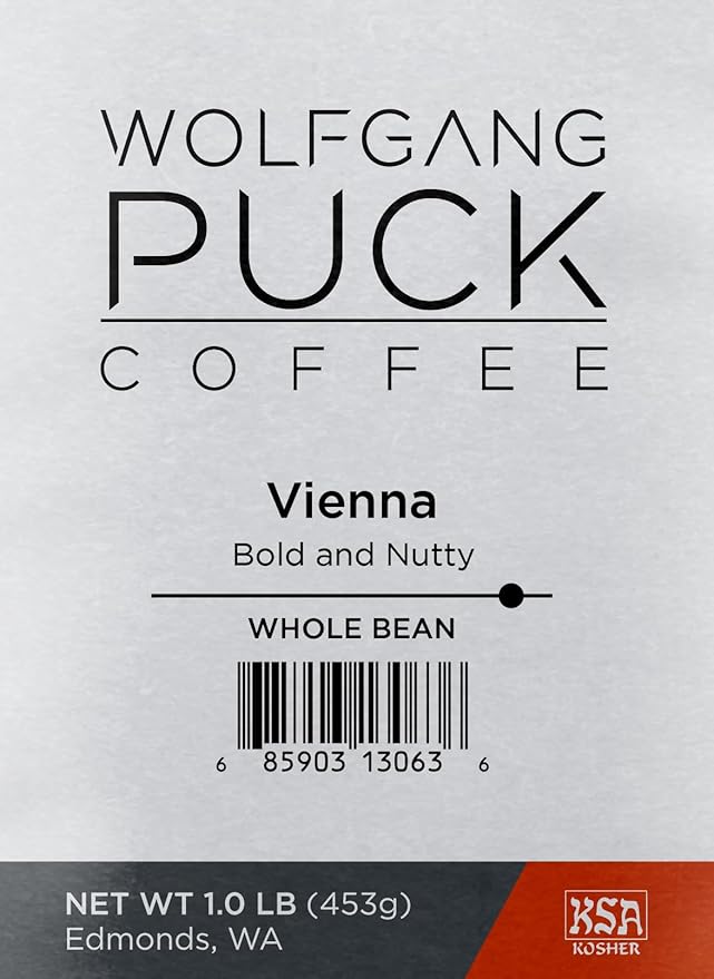 Wolfgang Puck Coffee Vienna Coffee House Whole Bean 6 x 1 Pound (013863)