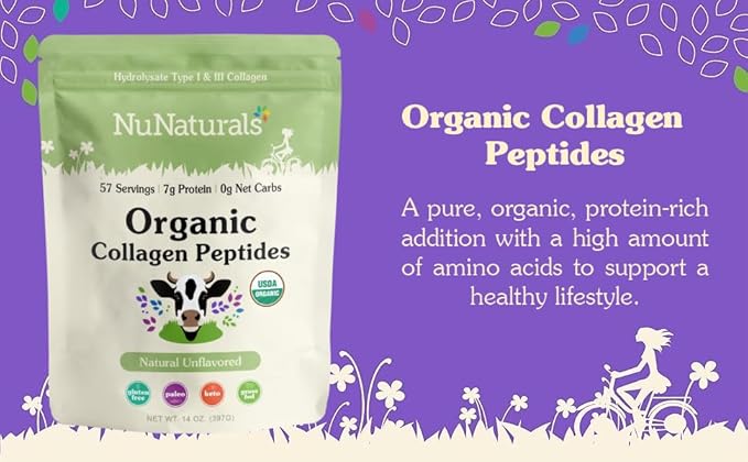 Nunaturals Organic Collagen Peptides 14 oz