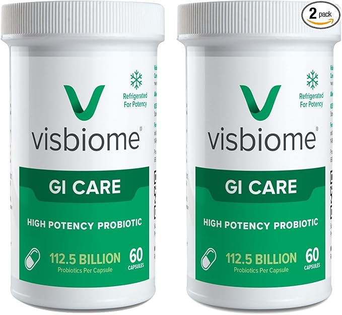 Visbiome® GI Care - High Potency Probiotic - 112.5 Billion CFU Live Probiotics Original De Simone Formulation Made in USA 120 Capsules.