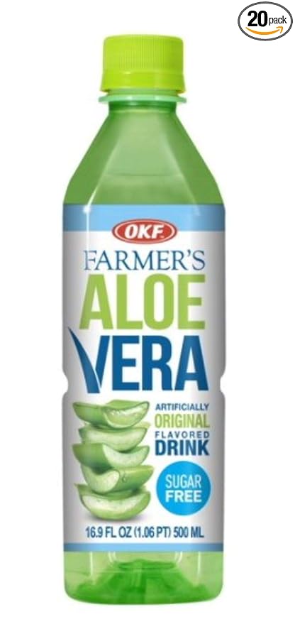 OKF Farmers Aloe Drink Sugar Free 16.9 Fl Oz ( PACK OF 20)