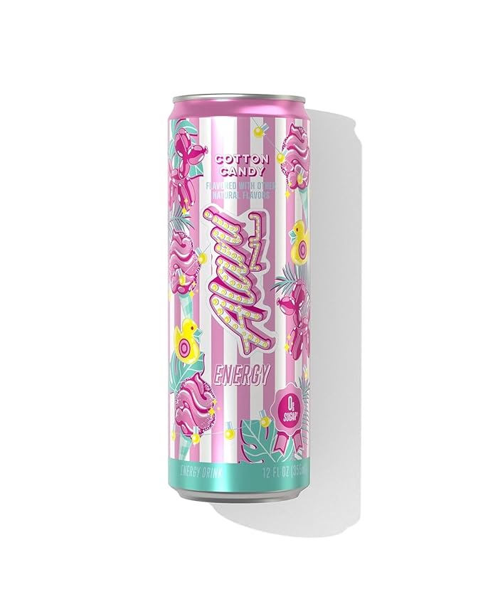 Alani energy drink Cotton Candy &amp Cherry bomb variety pack 18 cans - Sugar Free Low Calorie Energy Drinks - Pre Workout Performance Zero Sugar 12 Fl Oz Cans