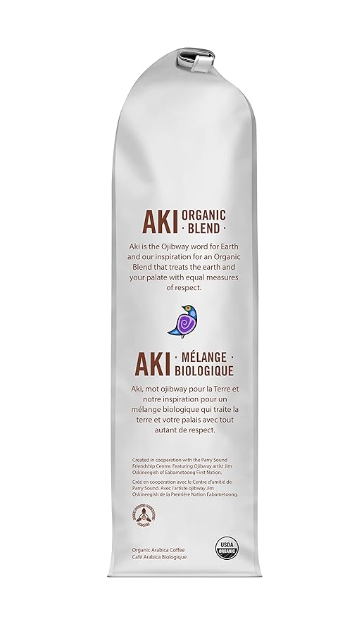 Muskoka Roastery Coffee Aki Organic Blend Medium Dark Roast Ground Coffee 454g