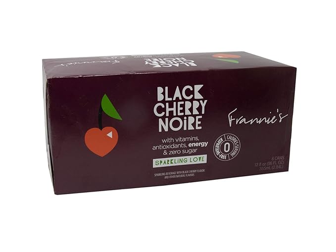 AmishTastes Frannie’s Sparkling Black Cherry Noire Protected With High-Density Foam 12 Oz. (Case of 24)