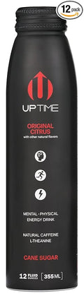 Uptime Original Citrus Flavored Energy Drink Natural 12 Fluid Ounces (Pack Of 12)