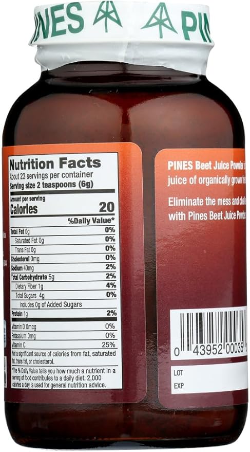 Pack of 6 x Pines International Beet Juice Powder - 5 oz by Pines International