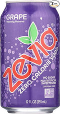 Zevia Zero Calorie Soda Grape -- 6 Cans - 2 pc