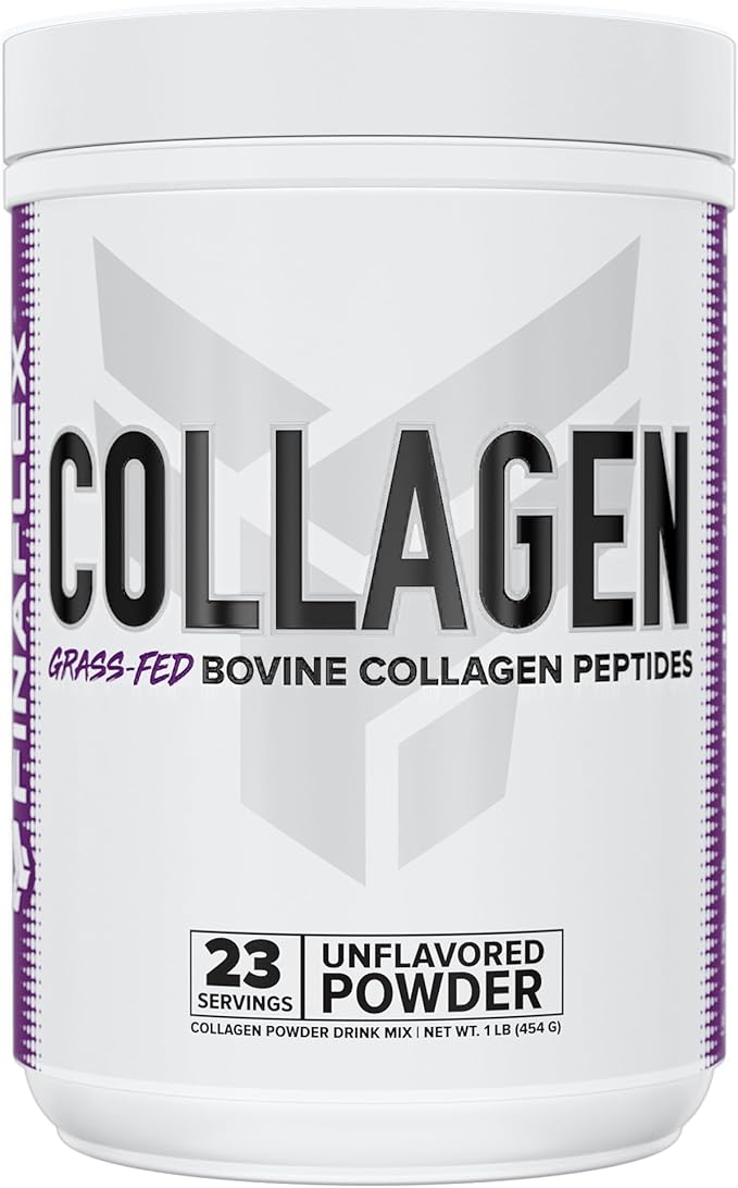 FINAFLEX PURE COLLAGEN Unflavored - 1 lb - Supports Hair Skin Nails &amp Joints - 19g of Grass-Fed Bovine Collagen Peptides Per Serving - 23 Servings