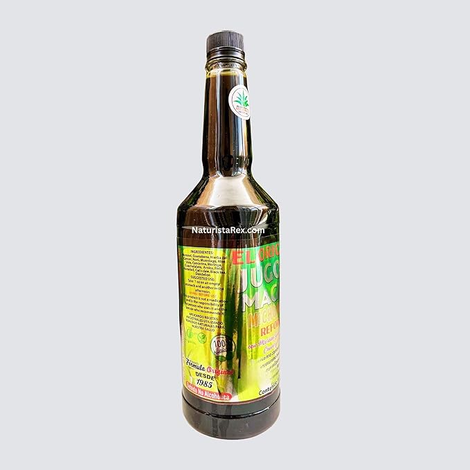 El Original Maguey Juice Michoacano REFORZADO with Moronel Guanabana &amp 11 PLANTS more | Original Jugo de Maguey Michoacano Reforzado con Moronel y 11 plantas mas 33 oz (1 LT) Tonic Drink Dietary