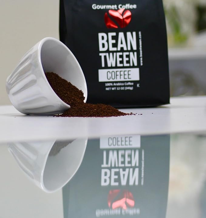 Beantween Coffee: Premium Organic DARK ROAST Ground (2 lb) of 100% Arabica Coffee – Low Acid MOLD-FREE Certified Organic Kosher Single Origin Woman-owned