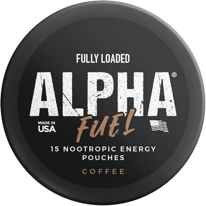 Fully Loaded Alpha Fuel Nootropic Pouches (Coffee Fuel) - Nootropic Energy Pouches with Caffeine Alpha GPC Tyrosine Taurine Guarana and More