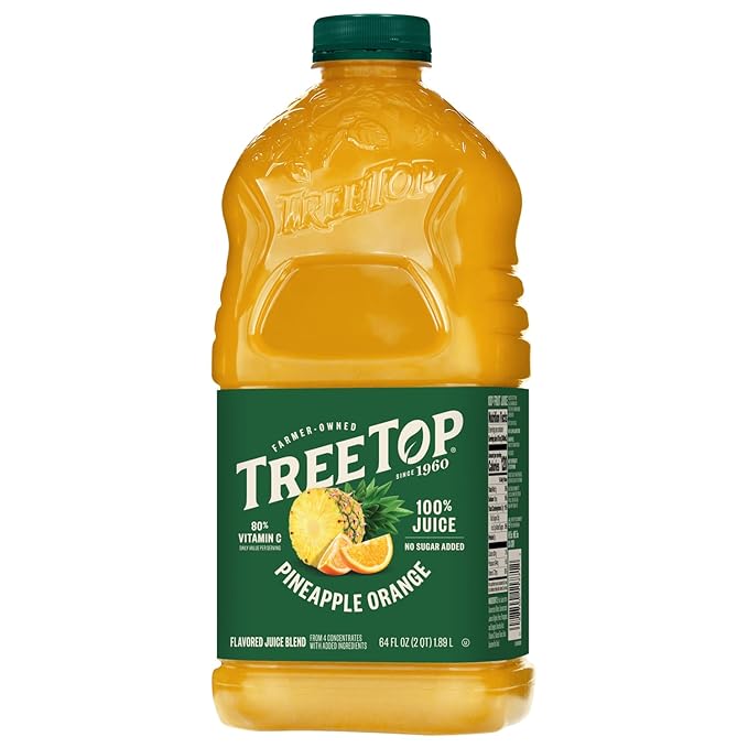 Tree Top Pineapple Orange Juice 64 Fl Oz (Pack of 8)