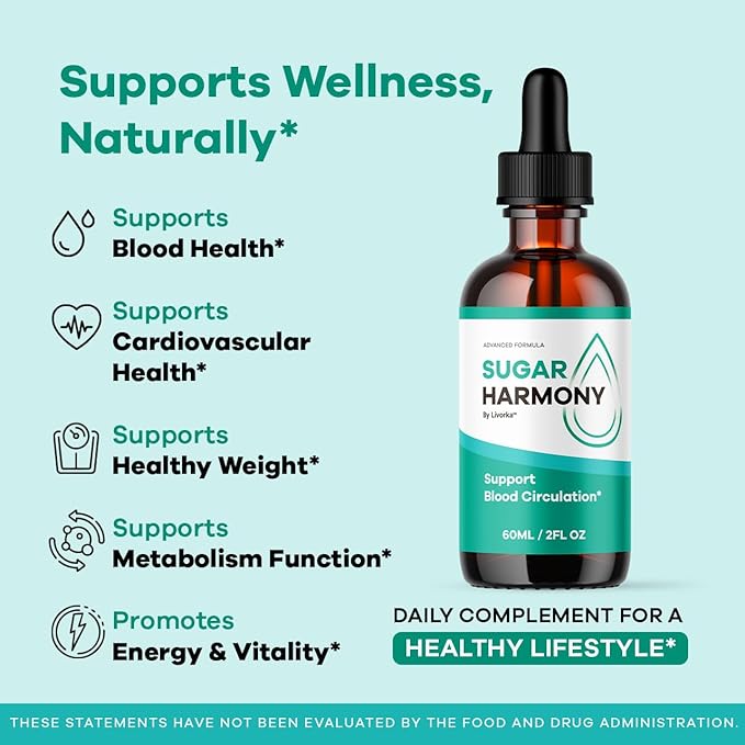 (2 Pack) Sugar Harmony Drops - Official SugarHarmony Advanced Premium Liquid Formula Support Drops - Maximum Strenght Natural Ingredients For Overall Health &amp Wellness Reviews 2 Bottles For 2 Mo