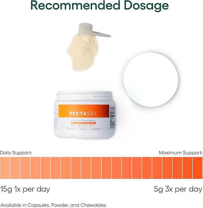 PectaSol Modified Citrus Pectin – 150g Powder – Total-Body Health Supplement to Support The Heart Immune System Inflammation Response &amp Healthy Aging + Maintain Healthy Galectin-3 Levels