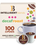 Intelligent Blends Decaf Dark Roast Coffee Pods 100 ct Single Serve Pods – 100% Arabica Coffee Compatible with Keurig K Cups Maker