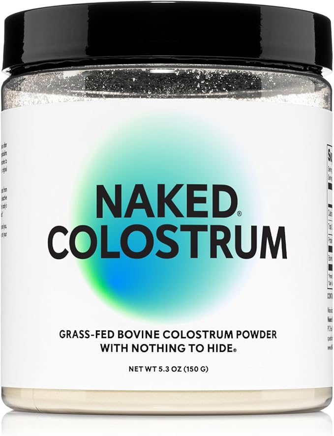 NAKED Colostrum Powder – 100% Grass-Fed Bovine Colostrum Supplement from US Farms | Tested at 20%+ IgG | Gut Health Immunity Recovery &amp Skin Support - 150 Servings