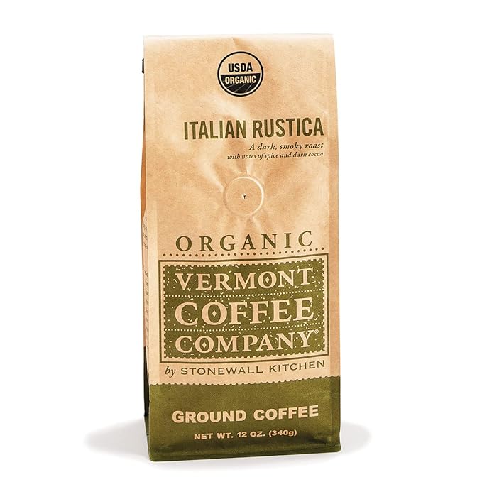 Vermont Coffee Company Organic Italian Rustica Ground Coffee 12 oz