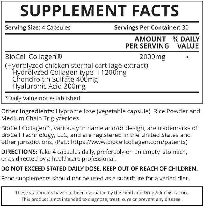 Joint and Skin Matrix - Collagen and Protein Supplement for Joint Skin Hair Nails | 120 Capsules - Good Health Naturally