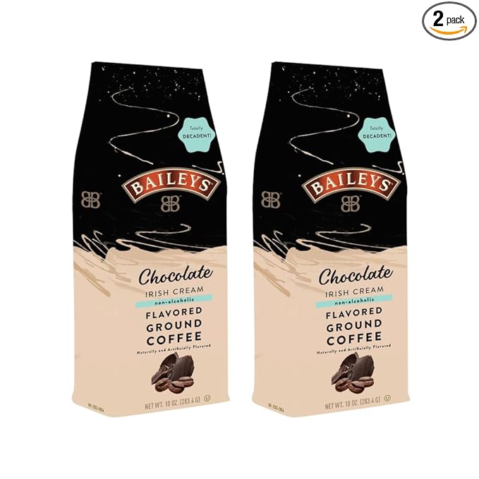 Irish Cream Flavored Ground Coffee 10oz Bags 2-pack (Chocolate)