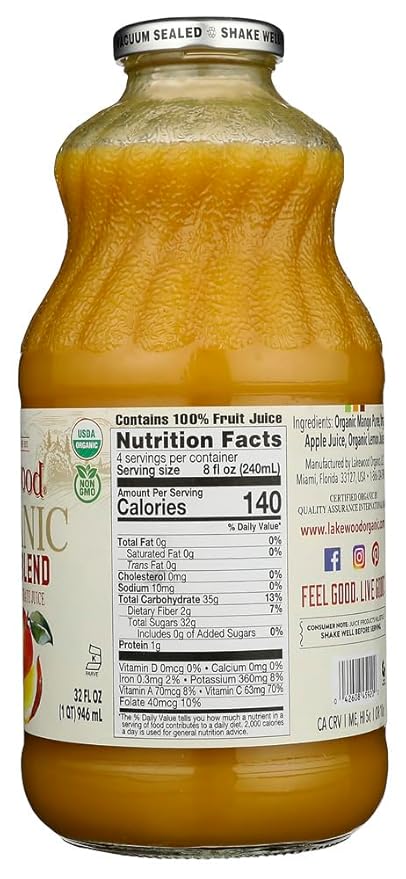 Lakewood Mango Juice OG2 32 oz. (Pack of 12)