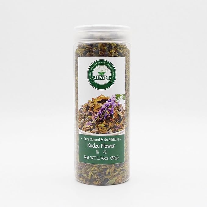 JINQI Kudzu flower Tea Ge Hua 葛花 3.52oz/100g (1.76oz/50g*2) Pueraria Lobata Flower Ge Scented Skin Care Flower Holiday Gifts Tea Gifts