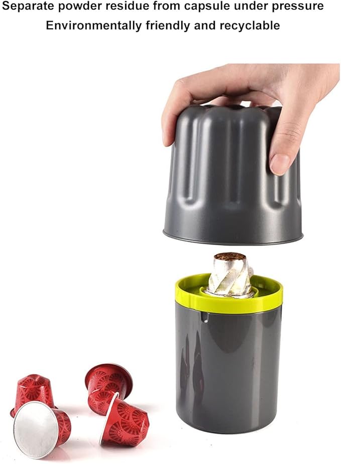 Capsule Coffee Grounds Container: Features Push Design a Practical Kitchen Accessory for Grounds and Capsule Separation