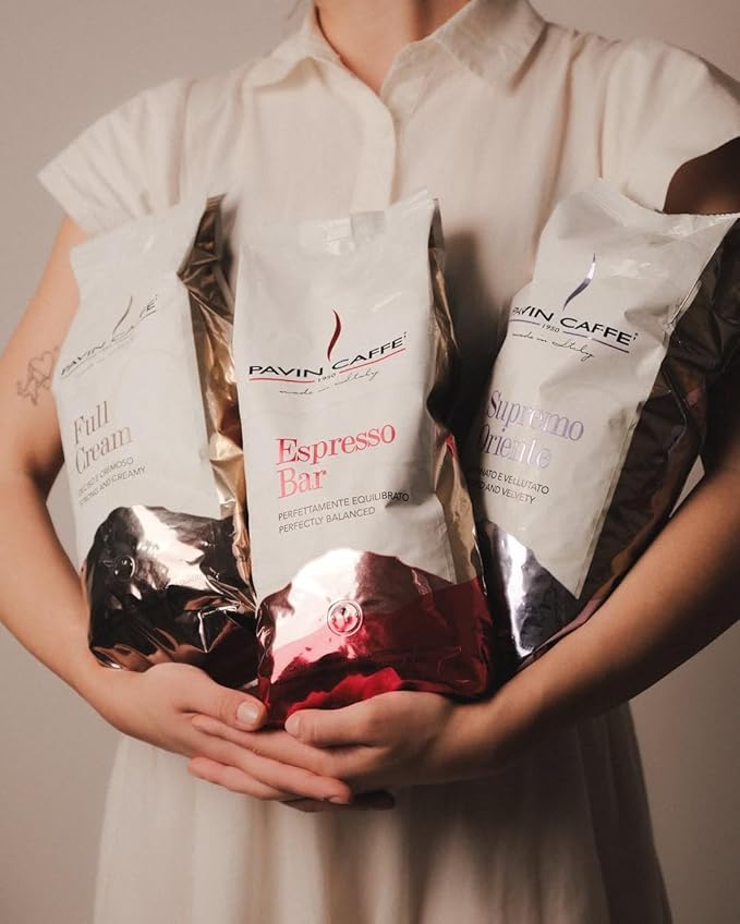 Italian Espresso Coffee Beans – Dark Roast Espresso Bar Pavin Caffè 1kg