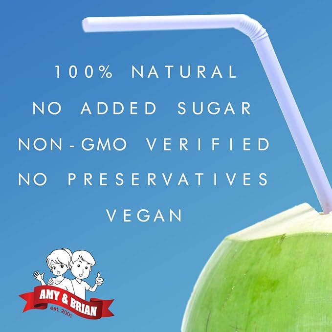 Amy &amp Brian Pure Coconut Water with Lime Non-GMO No Sugar Added Refreshing and Hydrating Real Coconut Water 17.5 Fl Oz (Pack of 12)