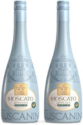 Tuscanini Sparkling Moscato Grape Juice 25.3oz (2 Pack) | Non Alcoholic Italian Moscato | Elegant Champagne Bottle | Imported from Italy | Great for Cocktails | Kosher