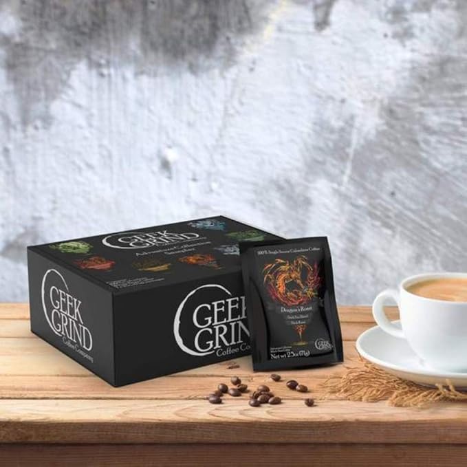 Geek Grind Whole Bean Coffee 7 Roasts Sampler Gift Box