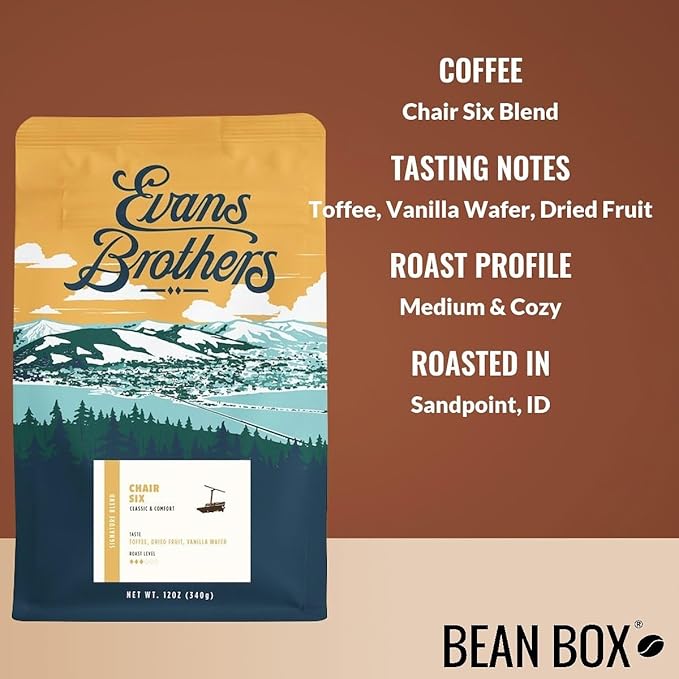 Chair Six Blend - Roasted by Evans Brothers Coffee - Whole Bean Coffee - 2 Pound Bag