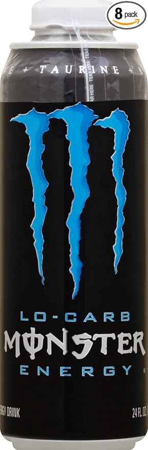 Monster Energy Drink 8 Pack 24 Ounce Cans Lo Carb Flavor Monster Brand