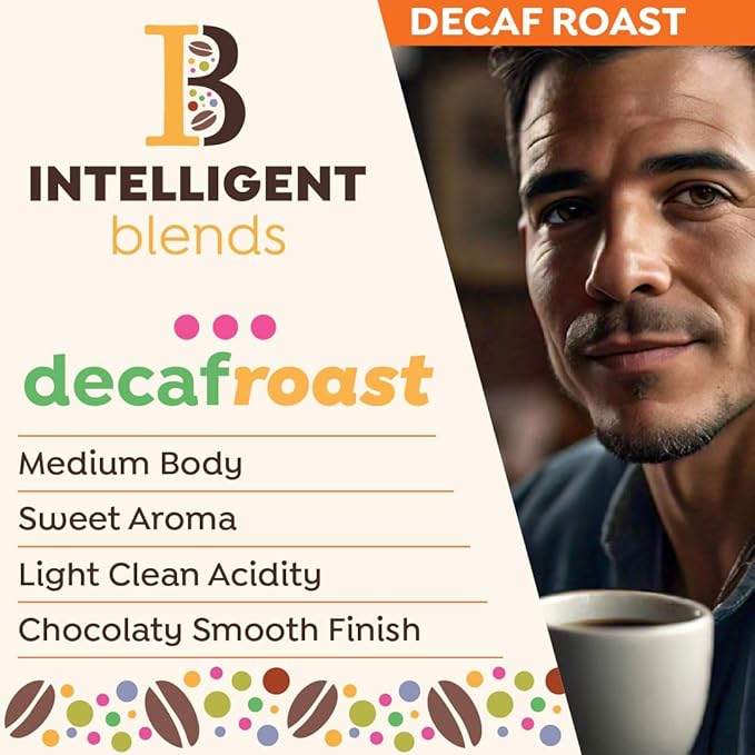 Intelligent Blends Decaf Dark Roast Coffee Pods 100 ct Single Serve Pods – 100% Arabica Coffee Compatible with Keurig K Cups Maker