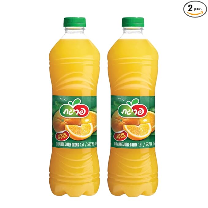 Kosher Prigat Orange Juice Drink 1.5 L Pack 2