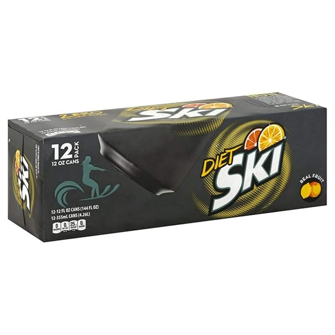 DIET Ski Lemon Orange Citrus Soda 12 Ounce (12 Cans)