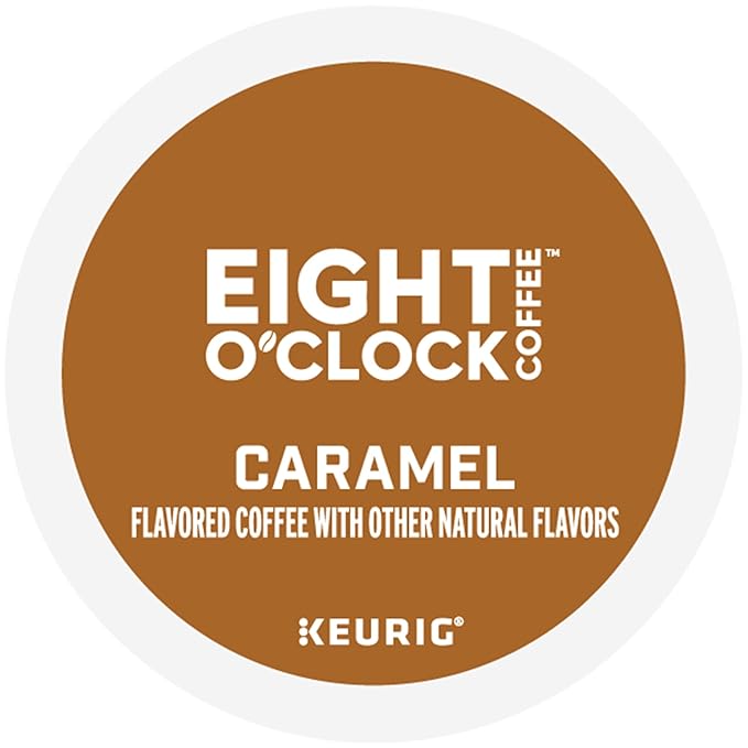 Eight O'Clock Coffee Caramel Keurig Single-Serve K-Cup Pods Flavored Coffee 60 Count (6 Packs of 10)