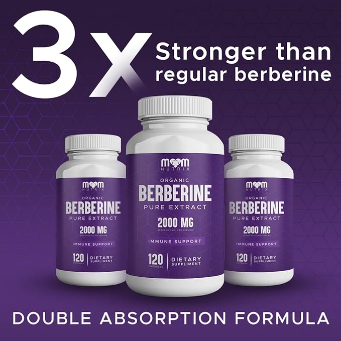 THE MONK Organic Berberine Extract 2000mg - Vegan Non-GMO - Immune Support - Berberine HCL Supplement for Women &amp Men - 120 Capsules