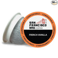 San Francisco Bay Coffee - Flavored Medium Roast - French Vanilla (80 ct) - Single Serve Coffee Pods Commercially Compostable K Cup Compatible
