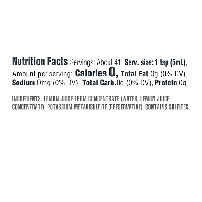 Ingrilli 100% Lemon Juice from Concentrate 7 Fl Oz Bottle (Pack of 6)