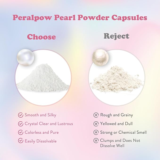 Organic Pearl Powder Capsules 1500mg | Premium Pearl Extract for Skin Radiance Eye Wellness &amp Nail Resilience | 100% Natural Calcium &amp Amino Acids | Non-GMO Vegan 60 Capsules