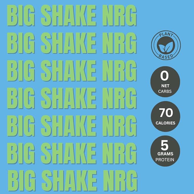 Consult Health BIG NRG Energy Infused Satiety Shake - Chocolate Flavor – Energy Infused Powder Shake Mix – Helps Bridge Hunger-gap Between Meals - Green Tea Leaf and Red Orange Extract - 22.11 oz. (1p