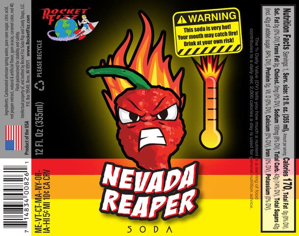 Hot Pepper Sodas | Mixed 4 Pack of Spicy Flavors | Handle the Heat | Real Cane Sugar | Includes Crazy Soda Pop Bottle Opener
