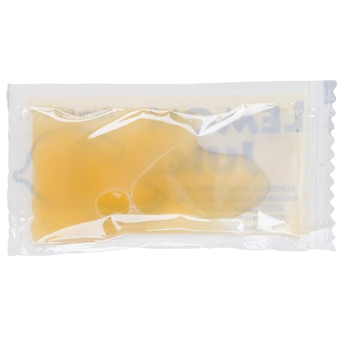 TableTop King 4 Gram Lemon Juice Portion Packets - 200/Case