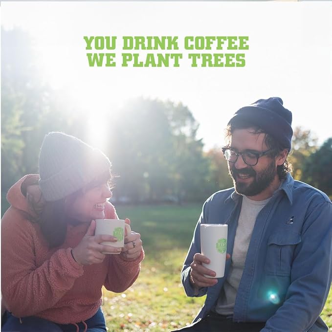 Tiny Footprint Coffee - Fair Trade Organic Peru APU Medium Roast - Whole Bean Coffee USDA Organic &amp Carbon Negative - You Drink Coffee We Plant Trees 16 Ounce9849109 (Pack of 2)