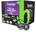 beaniac Organic Full On French Roast Dark Roast Single Serve Compostable K Cup Coffee Pods Organic Arabica Coffee Keurig Brewer Compatible 30 Count