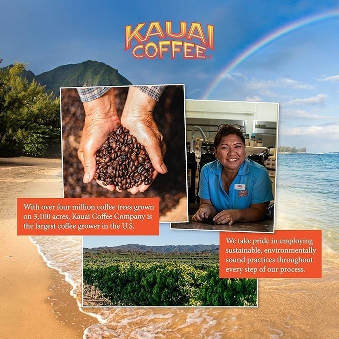 Kauai Coffee K-Cup Pods for Keurig Brewers – Arabica Coffee 10% Hawaiian – Medium Roast Banana Flavor with Creamy Vanilla – Banana Crème (Pack of 3)
