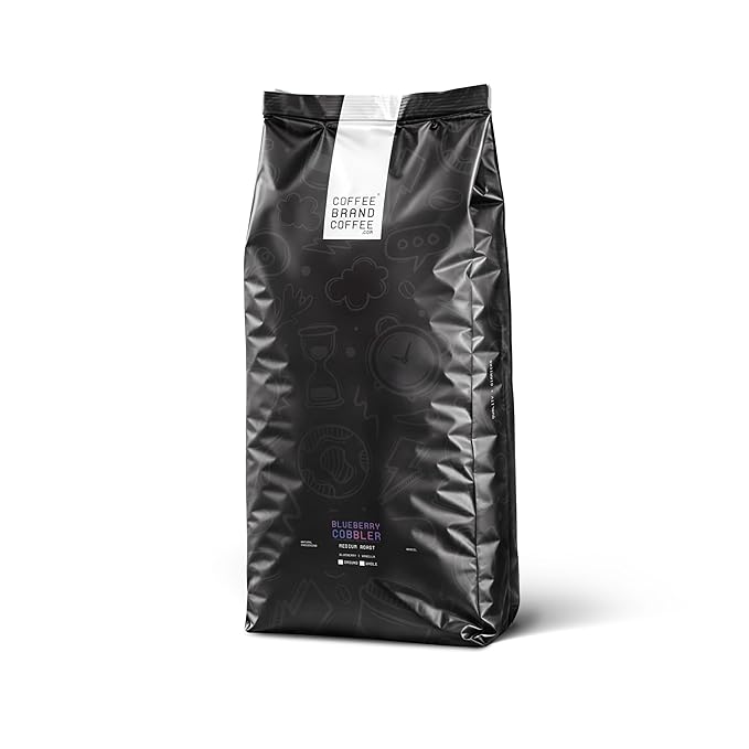 Blueberry Cobbler Ground Flavored Coffee Brand Coffee with Intense Flavored of Blueberries | Spices and a Rich | Specialty Arabica Coffee | Rich and Smooth Taste | 5lb